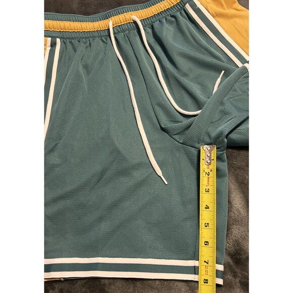 Medium Mens Nike Dri-FIT DNA Athletic Basketball Shorts Teal/Gold CV1897-379 - Picture 6 of 9